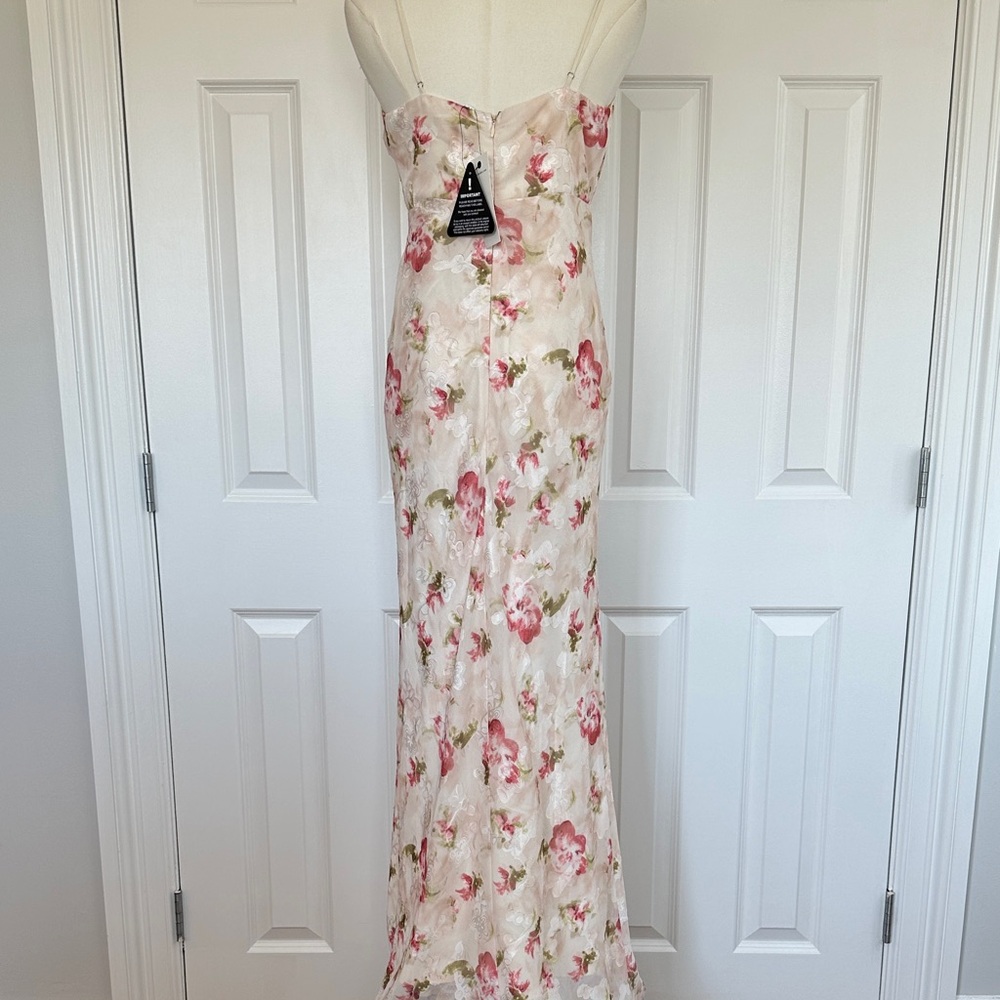 NWT Rare London Floral Lace-up Corset Embroidered Wedding Guest Dress Size 6 - Picture 7 of 17